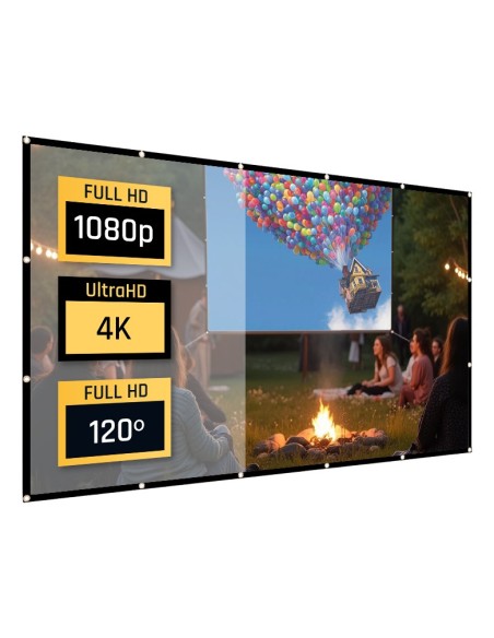 iggual Pack bundle mini proyector + pantalla