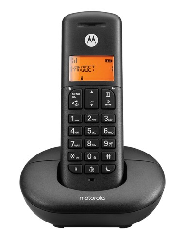 TELEFONO INALAMBRICO DECT DIGITAL MOTOROLA E201 NEGR
