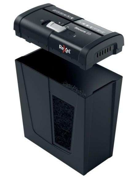 Rexel Secure S5 triturador de papel Corte en tiras 70 dB Negro