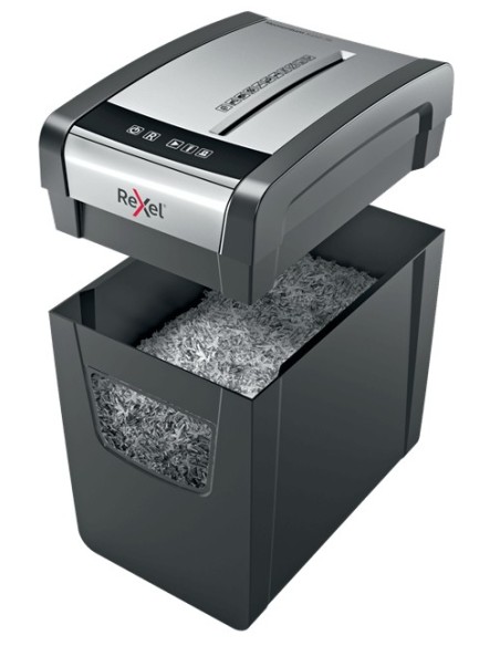 Rexel Momentum X410-SL triturador de papel Corte cruzado Negro, Gris