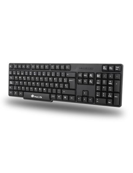 NGS EUPHORIA KIT teclado Ratón incluido RF inalámbrico QWERTY Inglés Negro