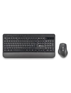 NGS SPELL KIT teclado Ratón incluido USB + Bluetooth AZERTY Francés Negro