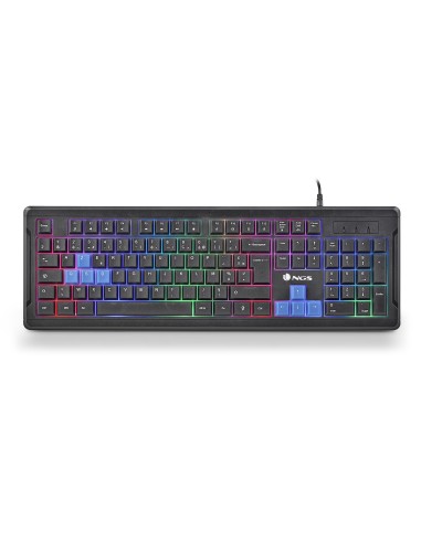 NGS GKX-305, AZERTY, FR teclado USB Francés Negro