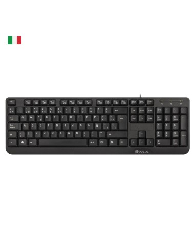 NGS FunkyV3, QWERTY, IT teclado USB Italiano Negro