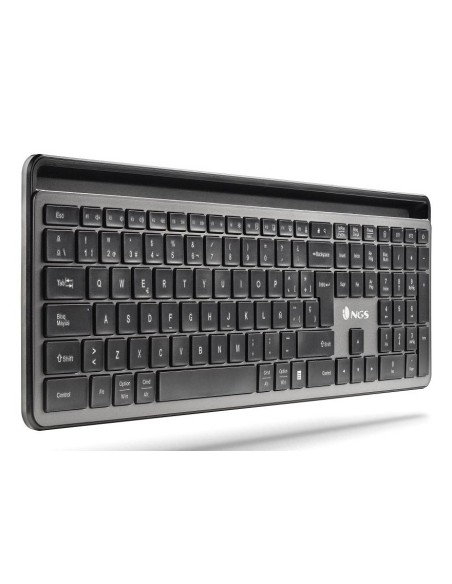 NGS ECLIPSE teclado Ratón incluido Hogar   Oficina RF Wireless + Bluetooth QWERTY Inglés Gris