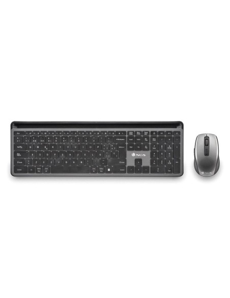 NGS ECLIPSE teclado Ratón incluido Hogar   Oficina RF Wireless + Bluetooth QWERTY Inglés Gris