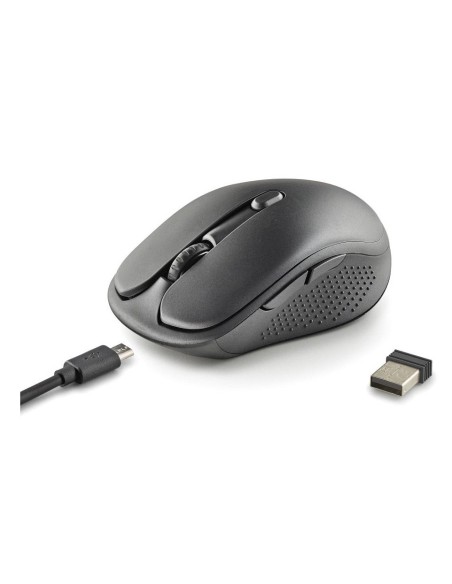 RATON NGS INALAMBRICO EVOSPOOK BLACK RECARGABLE MULTIMODO NEGRO USB-A