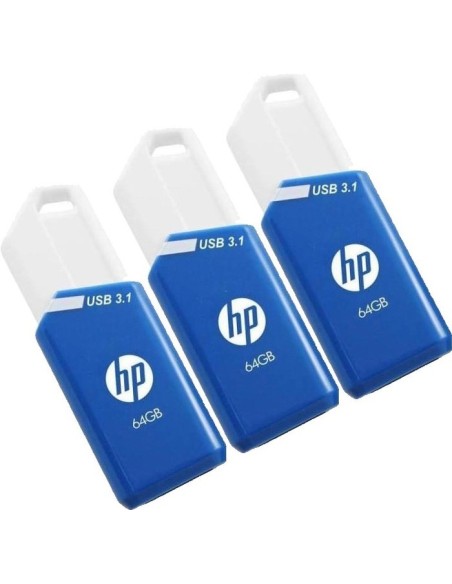 Pack de 3 memorias usb 3.1 hp x755w 64gb