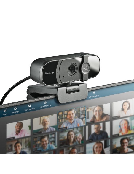 CAMARA WEBCAM  NGS  PC FHD 1920 X 1080 CONEXION 2.0 USB  MICROFONO INCORPORADO
