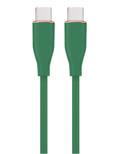 CABLE DE CARGA Y DATOS GEMBIRD (PD) TIPO-C SILICONA ALTA CALIDAD 1,5M VERDE