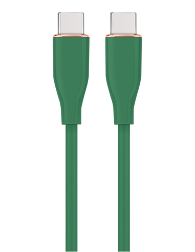 CABLE DE CARGA Y DATOS GEMBIRD (PD) TIPO-C SILICONA ALTA CALIDAD 1,5M VERDE