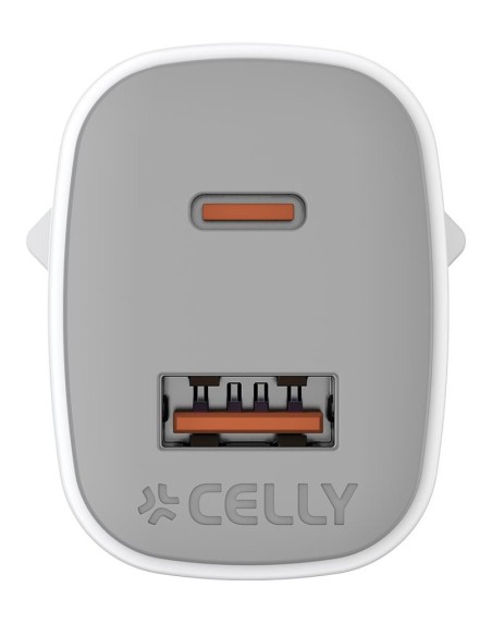 Celly Cargador Gan 1USB 1USBC 35w WH
