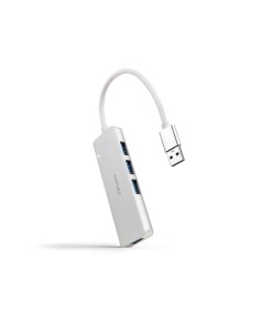 Nanocable Hub USB 3.0 4 x USB 3.0 10cm. Gris