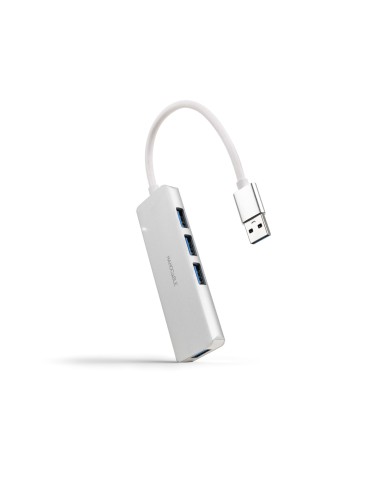 Nanocable Hub USB 3.0 4 x USB 3.0 10cm. Gris
