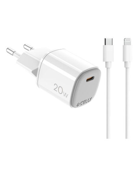 Celly Cargador Gan 1C 20w+ C A Light + Cable