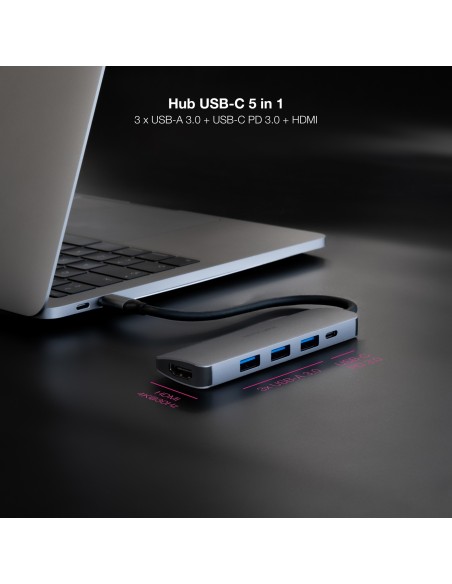 Nanocable Hub USB-C 3xUSB-A+HDMI+USB-C PD