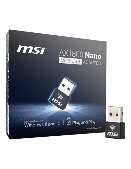 MSI GUAX18N AX1800 WiFi6 USB Nano Adapter