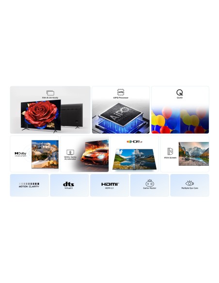 TCL 50P7K TV 50" UHD QLED GOOGLETV DOLBY ATMOS