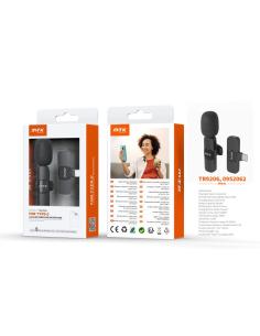 MTK MICROFONO MINO BLUETOOTH CON CLIP TR9206Type-C / Bateria 60 mAh / Negro / MTK / 0952062
