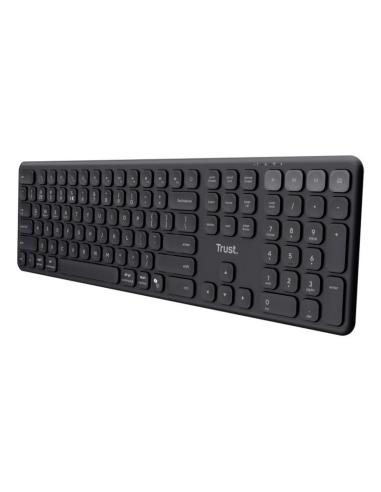 TRUST TECLADO WIRELESS VAIYA NEGRO