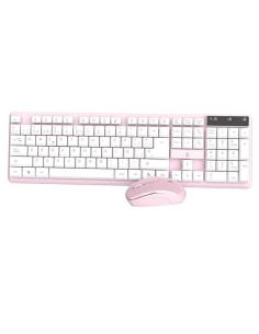 ONE+ COMBO TECLADO + RATON INALAMBRICO NG6029 ROSA