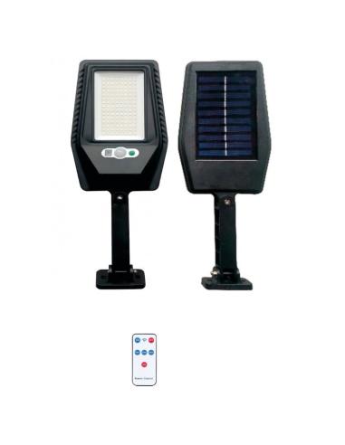 LUMINARIA PROYECTOR LED SOLAR 20W C/SENSOR IP67 C/MANDO B. FRIO