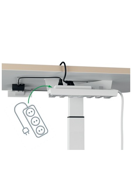 LEITZ MESA ESCRITORIO ERGO COMPACTO ELECTRICO BLANCOregulable en altura electricamente   tablero 80x60