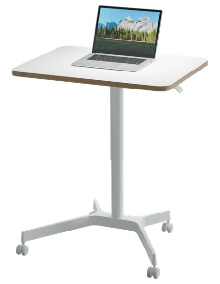 LEITZ MESA ERGO BLANCAregulable en altura neumatica   tablero 80x60