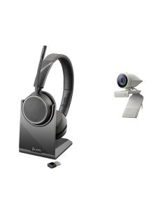POLY KIT VIDEOCONFERENCIA CON CÁMARA WEB STUDIO P5 MAS AURICULAR PROFESIONAL VOYAGER 4220 UC INALAMBRICO