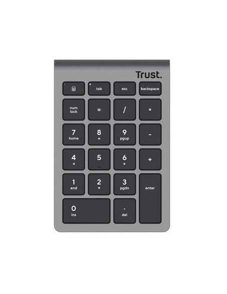 TRUST TECLADO NUMERICO XALAS USB PLATA