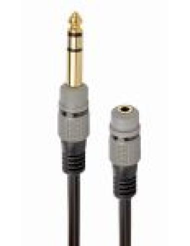 GEMBIRD ADAPTADOR CABLE DE AUDIO, 6.35 MM A 3.5 MM, 0,2 M