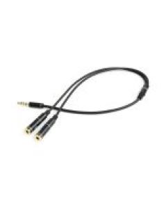 GEMBIRD CABLE JACK ADAPTADOR DE AUDIO MAS MICROFONO DE 3,5MM 0.20M