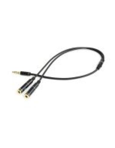 GEMBIRD CABLE JACK ADAPTADOR DE AUDIO MAS MICROFONO DE 3,5MM 0.20M
