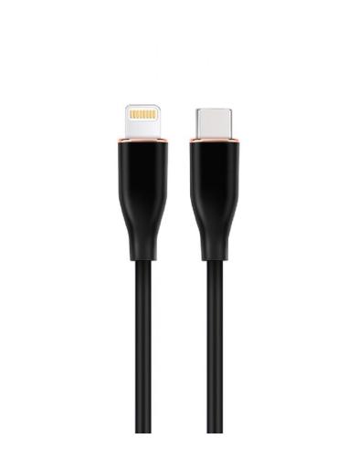 GEMBIRD CABLE USB-C A LIGHTNING 1,5M NEGRO SILICONA