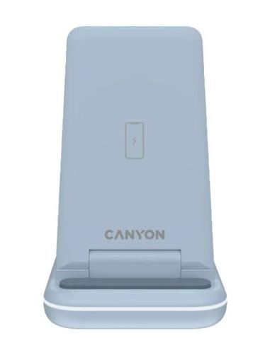 CANYON CARGADOR INALAMBRICO PLEGABLE WS-304 2 EN 1 AZUL POLVO