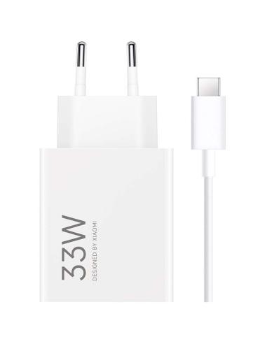 XIAOMI CARGADOR DE PARED 33W HYPERCHARGE USB-A BLANCOCARGADOR + CABLE