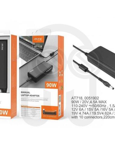 CARGADOR PARA PORTÁTIL UNIVERSAL120W 11 CONECTORES 1.2M NEGRO