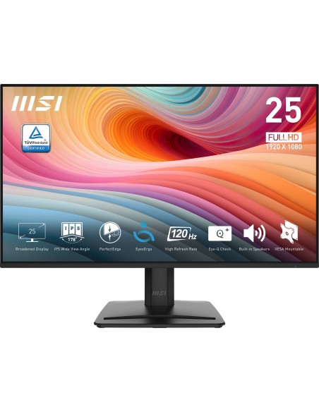MSI MONITOR PRO MP251 E2 24.5 NEGRODISPLAYPORT   HDMI   VGA   120HZ   VESA
