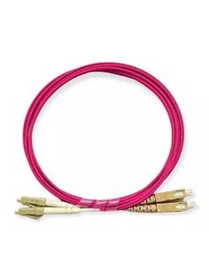 LAPARA CABLE FIBRA OPTICA MULTIMODE 50/125 DUPLEX OM4 SC/LC 1M