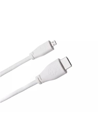 RASPBERRY CABLE MICRO HDMI A HDMI 1M COLOR BLANCO