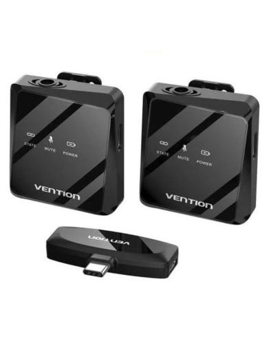 VENTION MICROFONO INALAMBRICO CON CLIP NCBB0USB-C / RECEPTOR/ 2 UNIDADES