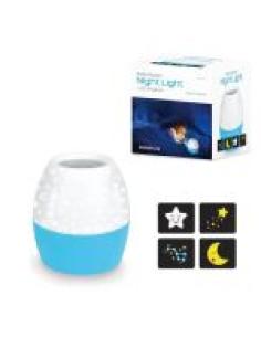 OMEGA PROYECTOR LED LUZ NOCHE AZUL NIÑOS ESTRELLAS & PLANETAS