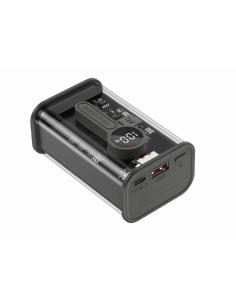 GEMBIRD POWERBANK 9.000mAh NEGRO TRANSAPARENTE