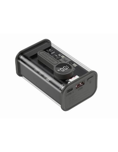 GEMBIRD POWERBANK 9.000mAh NEGRO TRANSAPARENTE