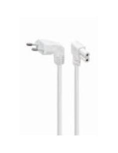 GEMBIRD CABLE CORRIENTE TIPO 8 CON CONECTORES EN L DE 1.8M BLANCO