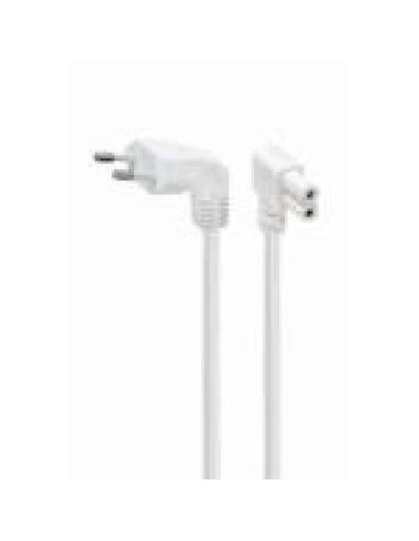 GEMBIRD CABLE CORRIENTE TIPO 8 CON CONECTORES EN L DE 1.8M BLANCO