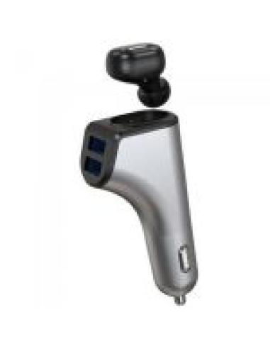 PLATINET 2EN1 CARGADOR DE COCHE 3,1A + 2XUSB + AUR