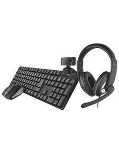 TRUST BUNDLE HOME OFFICE (CAJA DETERIORADA) INCLUYE HEADSET RENO TECLADO Y RATON XIMO Y UNA WEBCAM TRINO HD