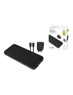PLATINET POWERBANK 10.000mAh + CARGADOR 20W + CABLE USB-C NEGRO