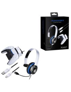REVENT KIT PLAYSTATION 5 - AURICULAR CHAT+DOCK CARGA INALAMBRICA MANDO+CABLE CARGA USB-C